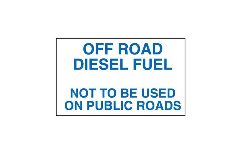 Off Road Diesel Fuel<br>10" x 6"