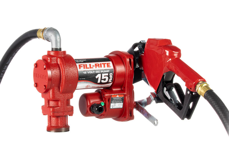 FR1210HA 15 GPM 12V Pump, Hose, Auto Gas Nozzle, Cord, Tube