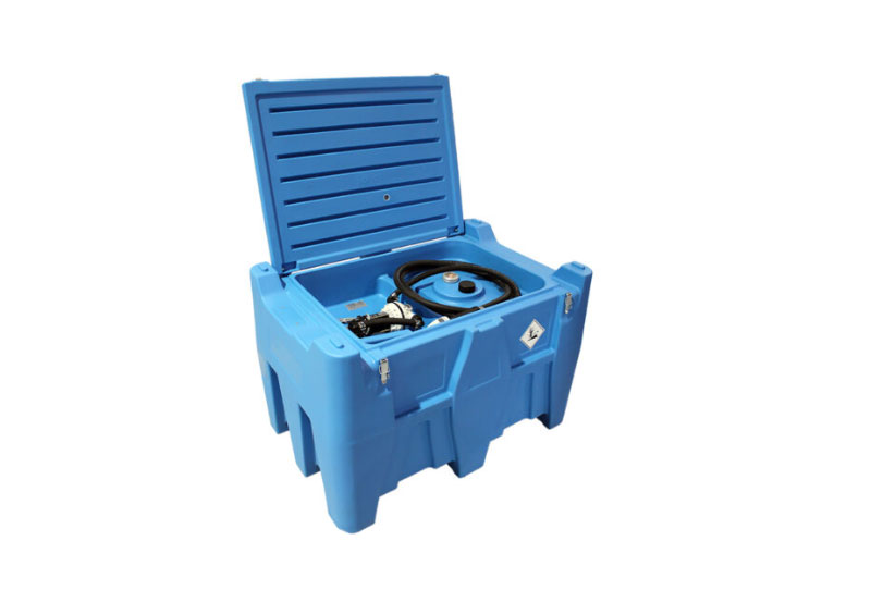 Piusi Portable POD For DEF, 58 Gallon Capacity Tank, 12V Pump, Nozzle & 13 Foot Hose