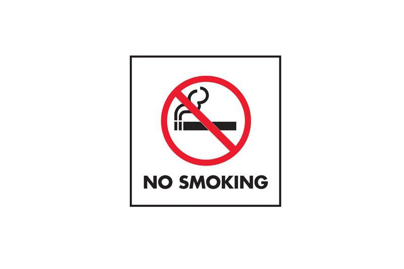 No Smoking Decal<br>3" X 3"