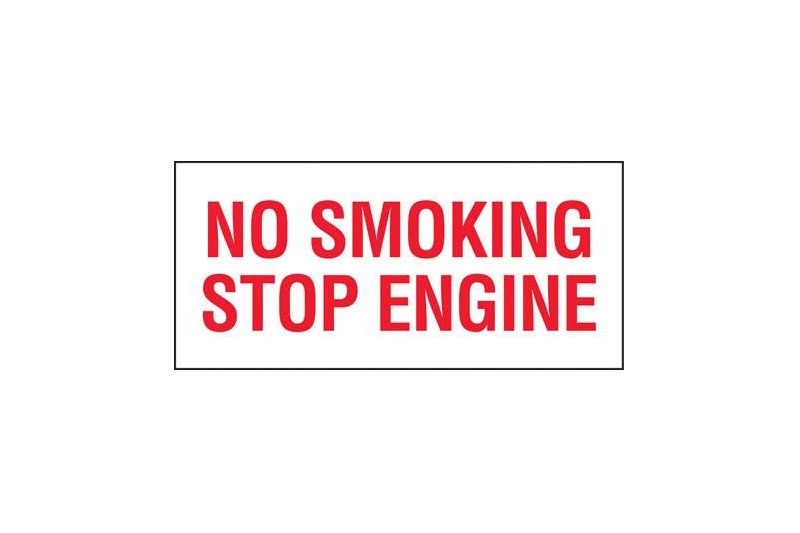 No Smoking Stop Engince<br>13" X 6"