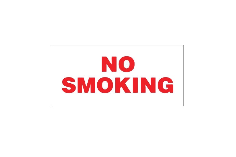 No Smoking Decal<br> 13" X 6"