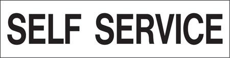 Self Service Decal<br> 12" X 3"