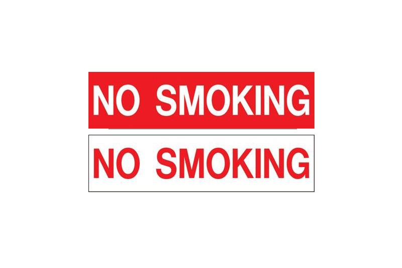 No Smoking Decals<br>12" X 3"