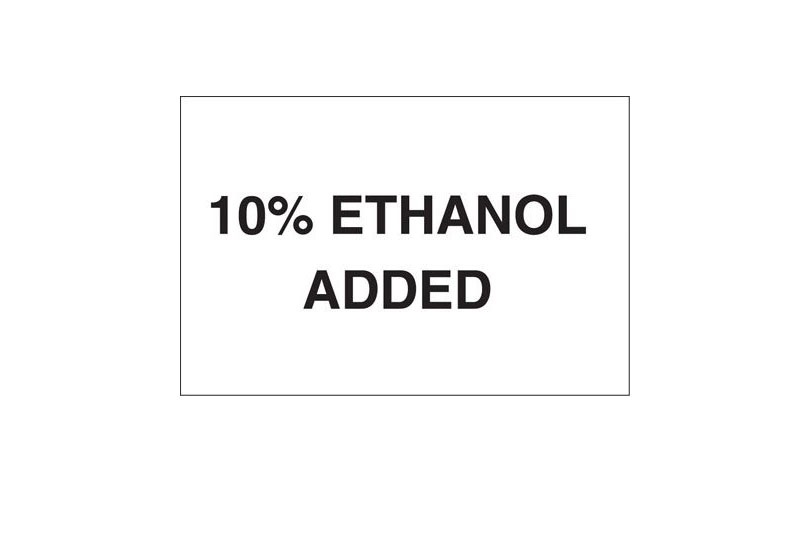 10% Ethanol Added<br> 3" X 2"