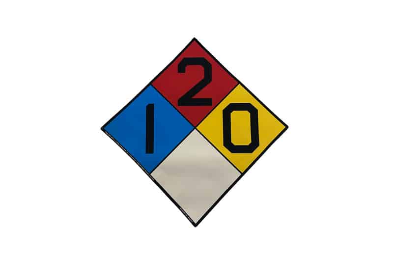 Four Color Hazard Rating Truck Decal - 704 Pre Numbered For Diesel