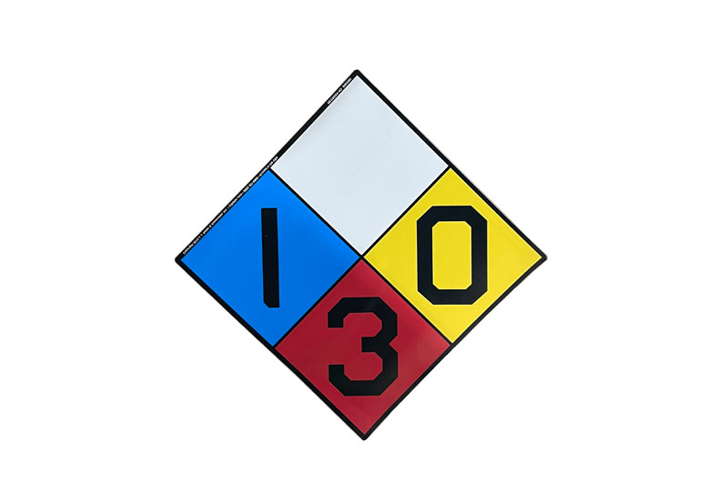 Four Color Hazard Rating Truck Decal - 704 Pre Numbered For Gas