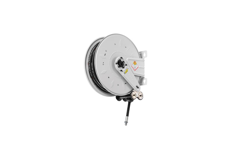 Spring Rewind Grease Reel W/1/4" X 52' Of Grease Hose
